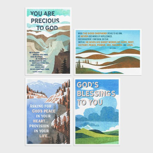 Encourage - Peaceful Destinations - 12 Boxed Cards, KJV - The Christian Gift Company