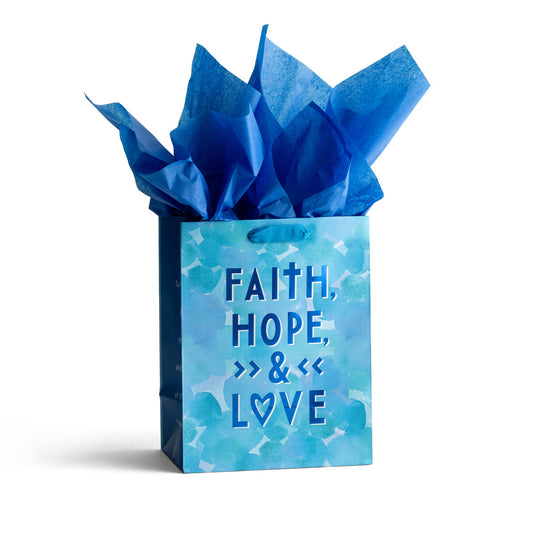 Faith, Hope, & Love - Medium Gift Bag - The Christian Gift Company
