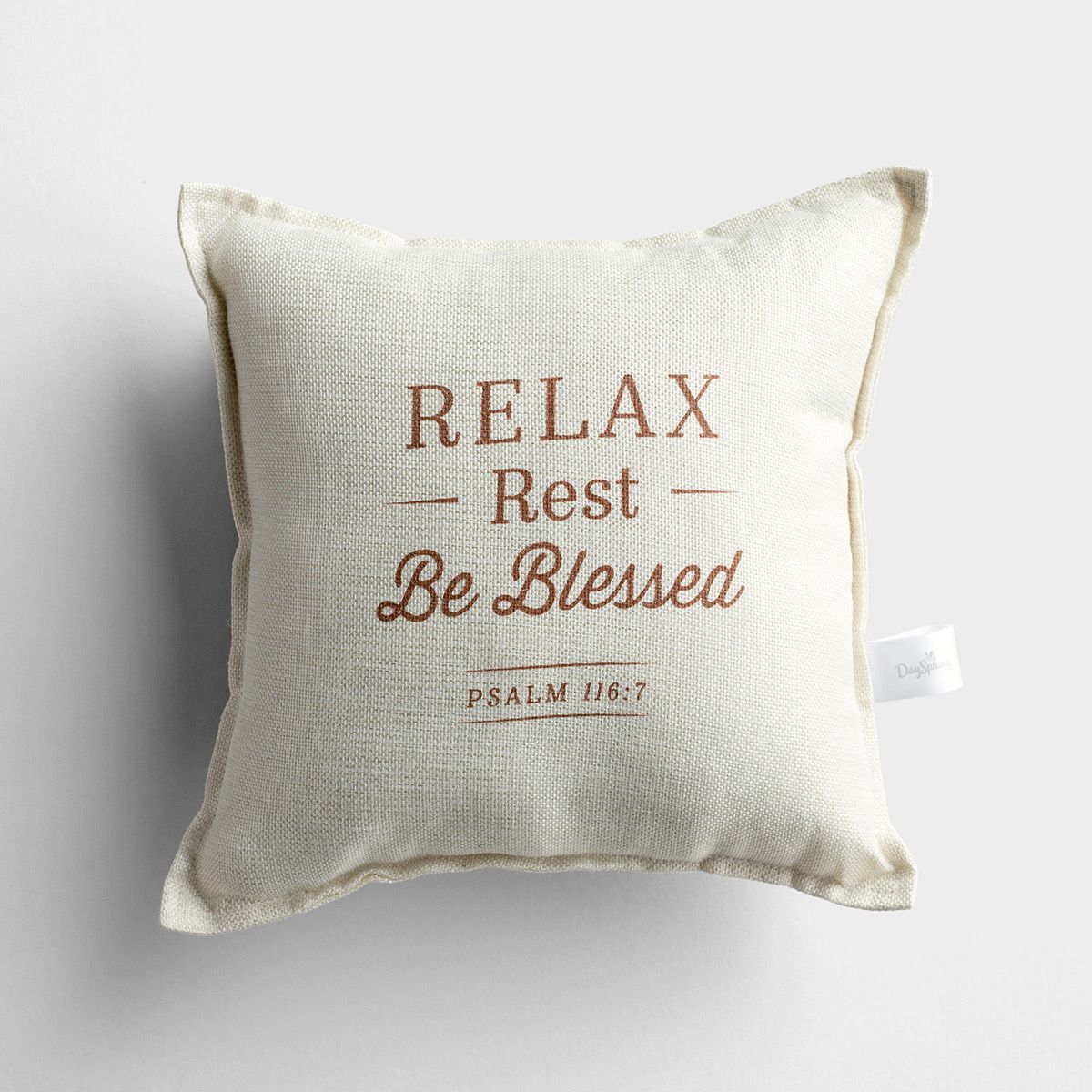 Relax, Rest, Be Blessed - Small Throw Pillow - The Christian Gift Company