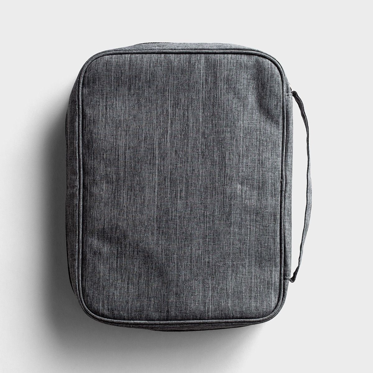 Gold Cross - Grey Canvas Bible Cover - The Christian Gift Company