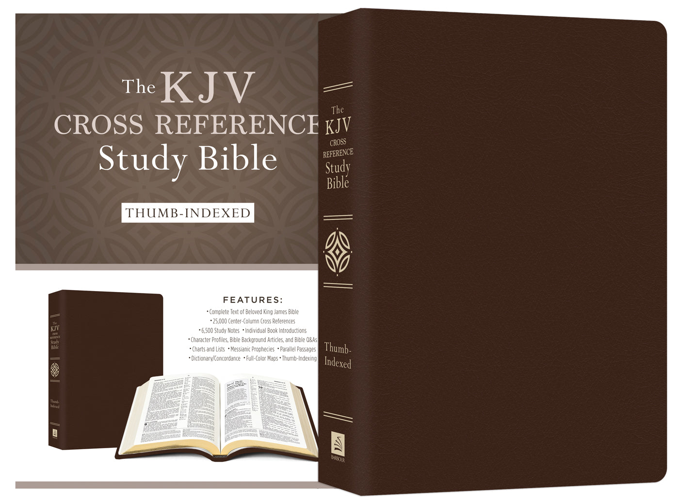 KJV Cross Reference Study Bible Indexed [Bonded Leather Brown] - The Christian Gift Company