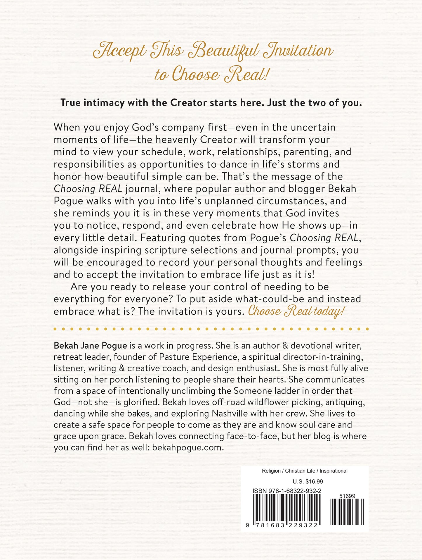 Choosing Real: A Devotional Thought Journal - The Christian Gift Company