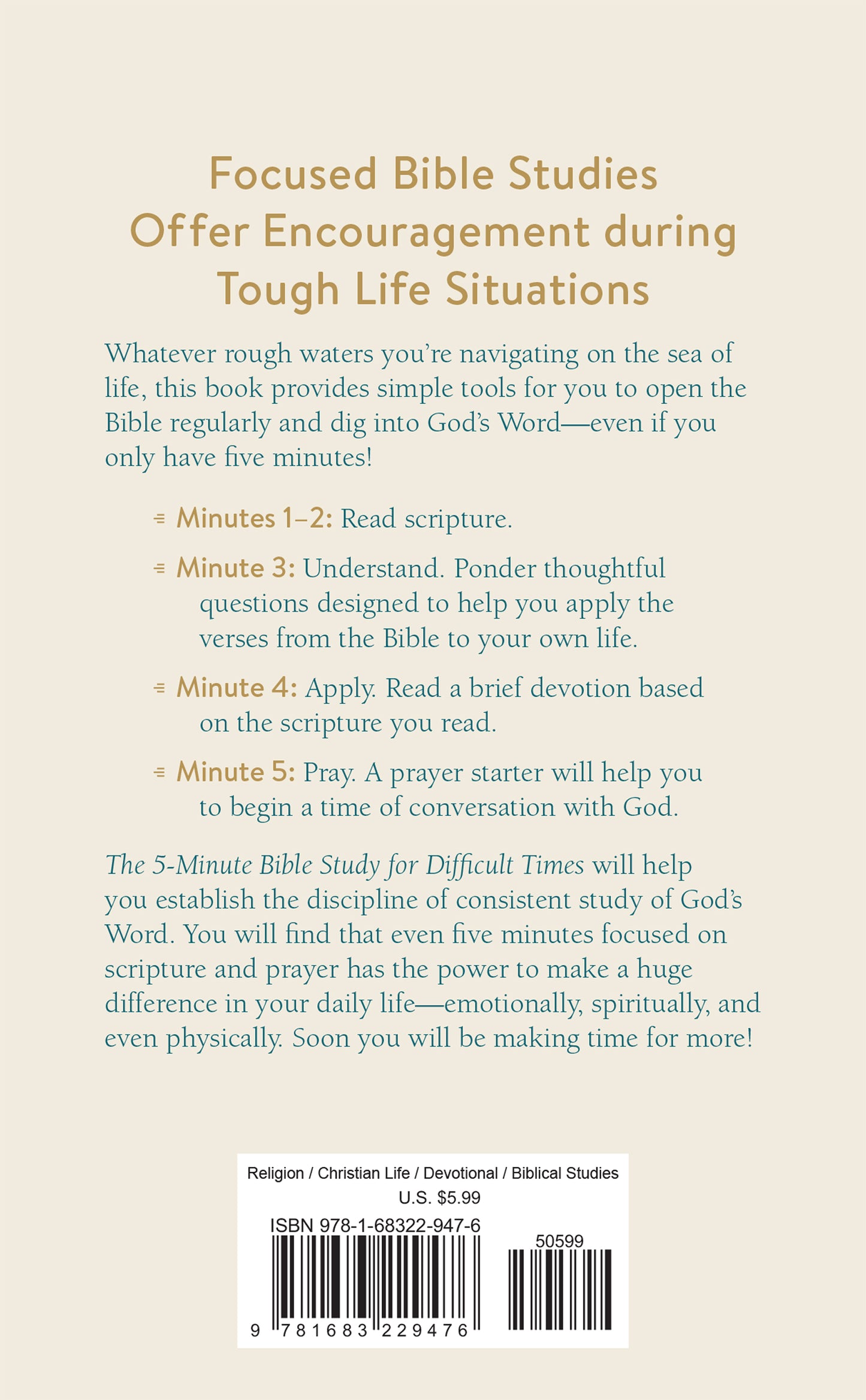 The 5-Minute Bible Study for Difficult Times - The Christian Gift Company
