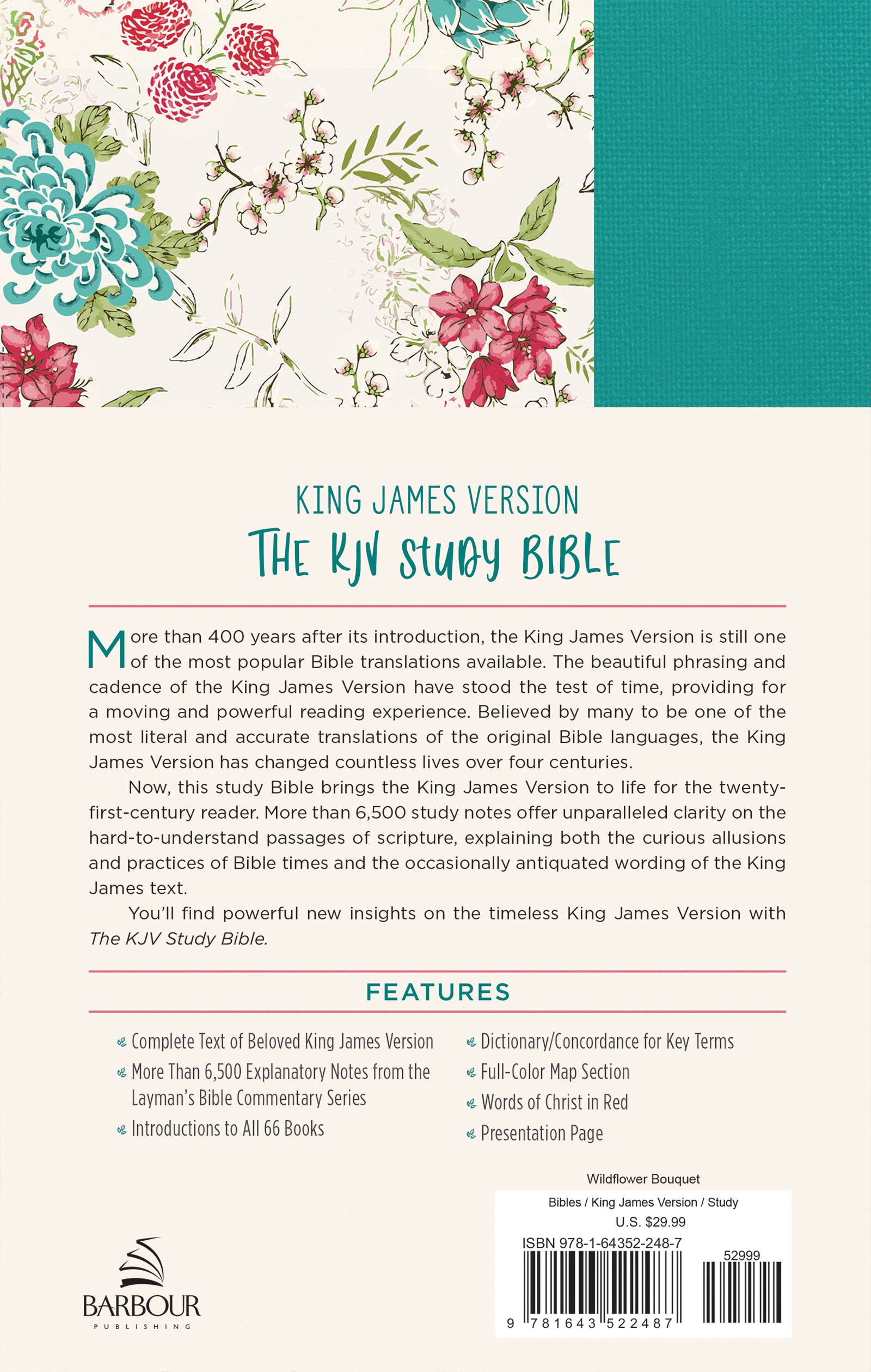 KJV Study Bible (Wildflower Bouquet) - The Christian Gift Company