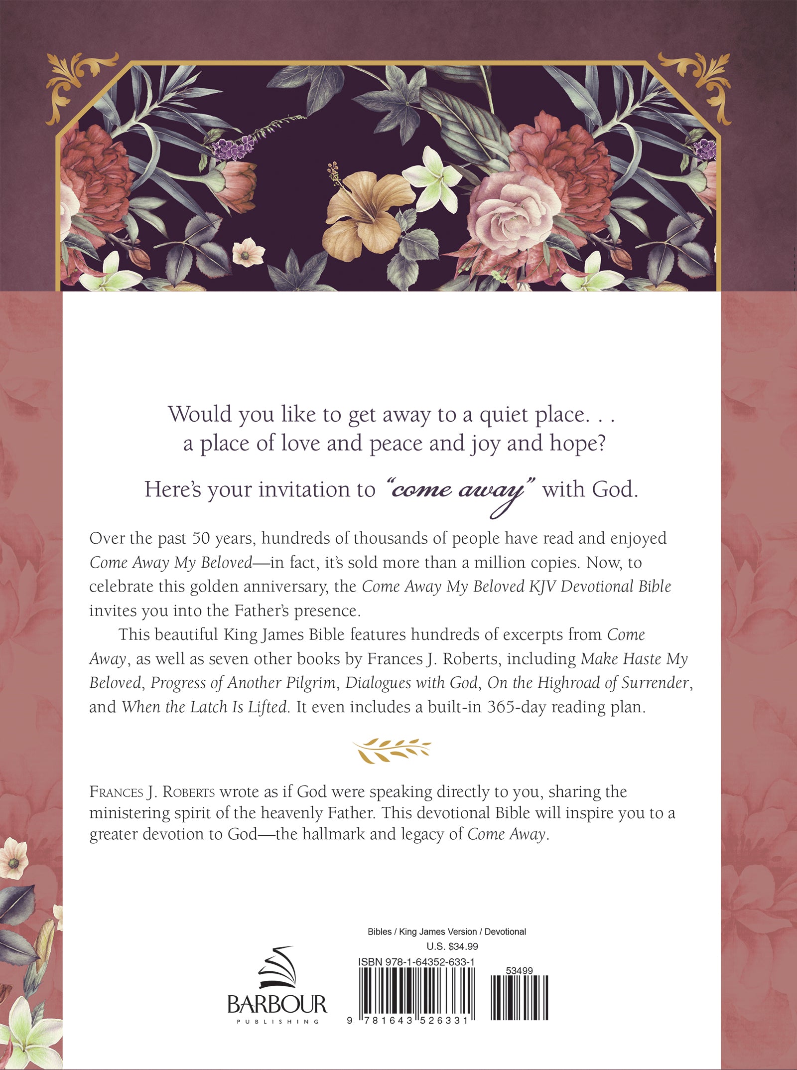 Come Away My Beloved KJV Devotional Bible - The Christian Gift Company