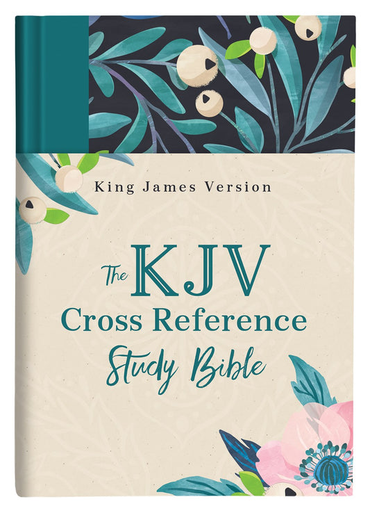 The KJV Cross Reference Study Bible—Turquoise Floral - The Christian Gift Company