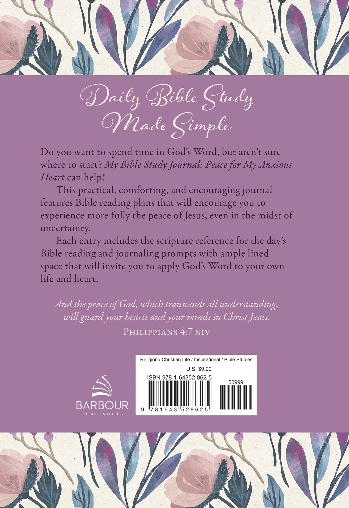 My Bible Study Journal: Peace for My Anxious Heart - The Christian Gift Company