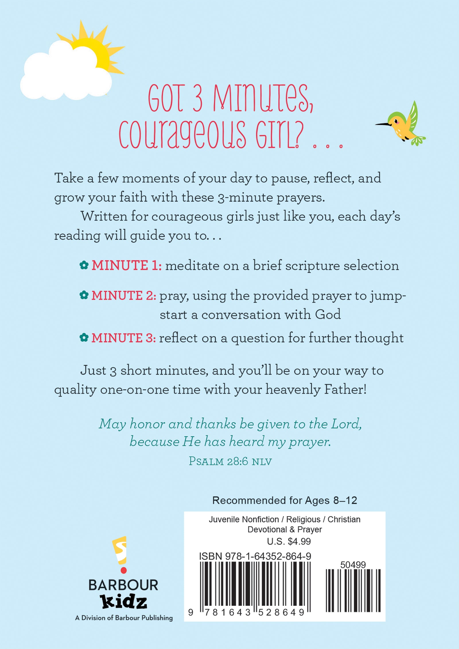 3-Minute Prayers for Courageous Girls - The Christian Gift Company