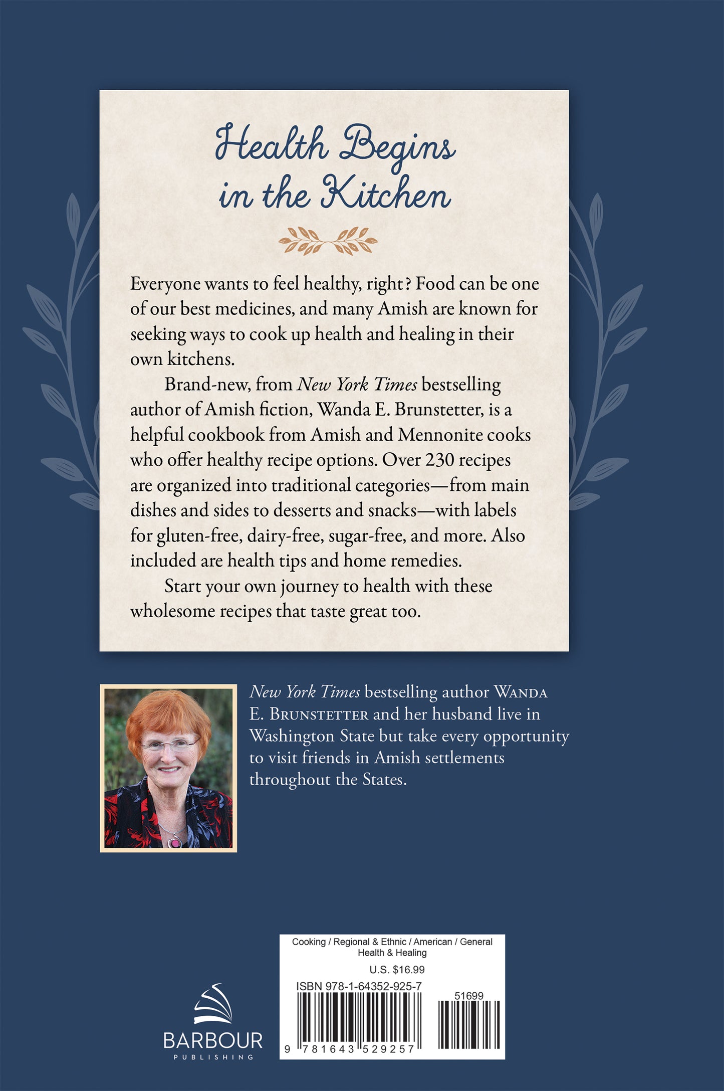 Wanda E. Brunstetter’s Amish Friends Healthy Options Cookbook - The Christian Gift Company