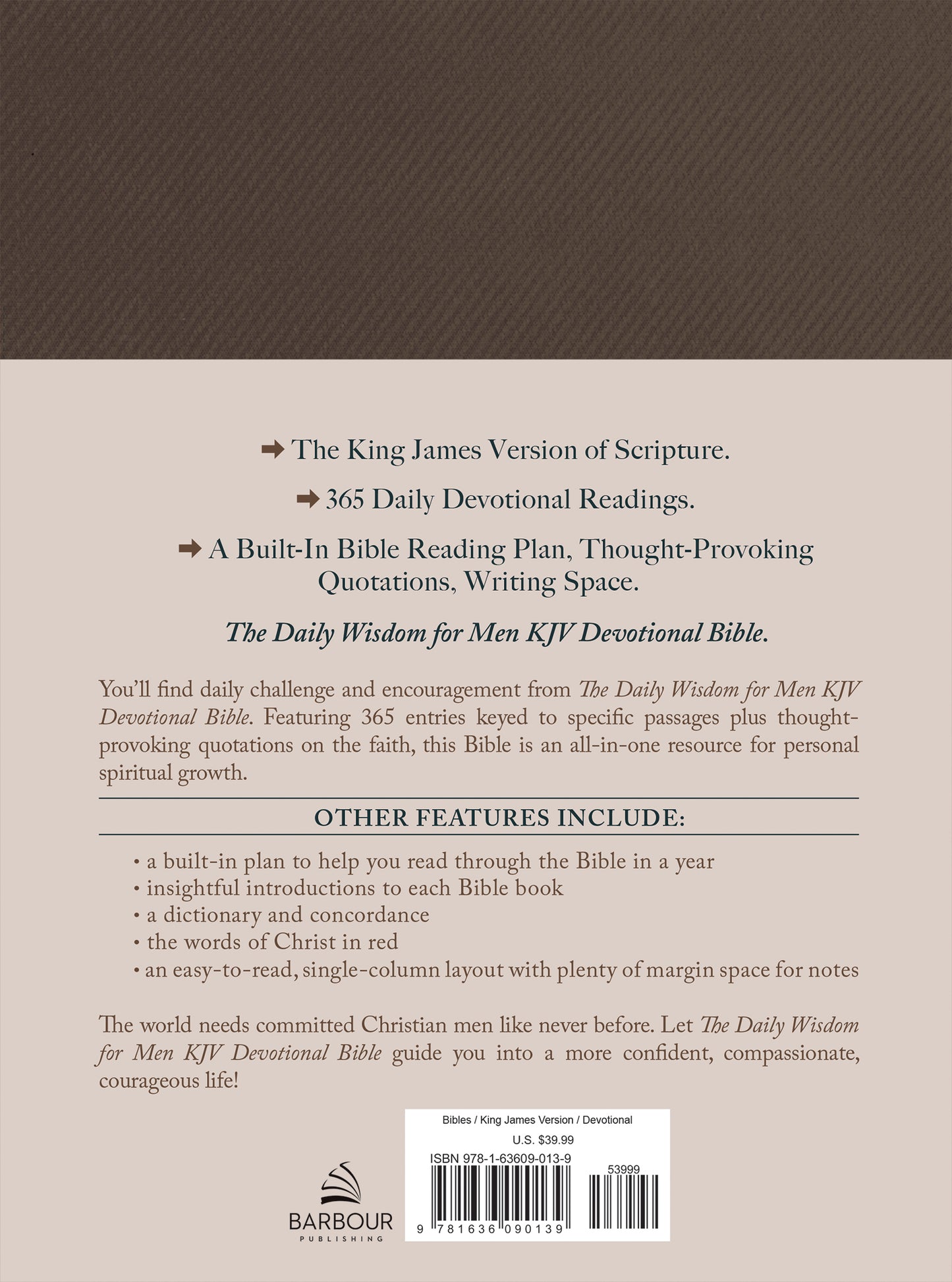 The Daily Wisdom for Men KJV Devotional Bible - The Christian Gift Company