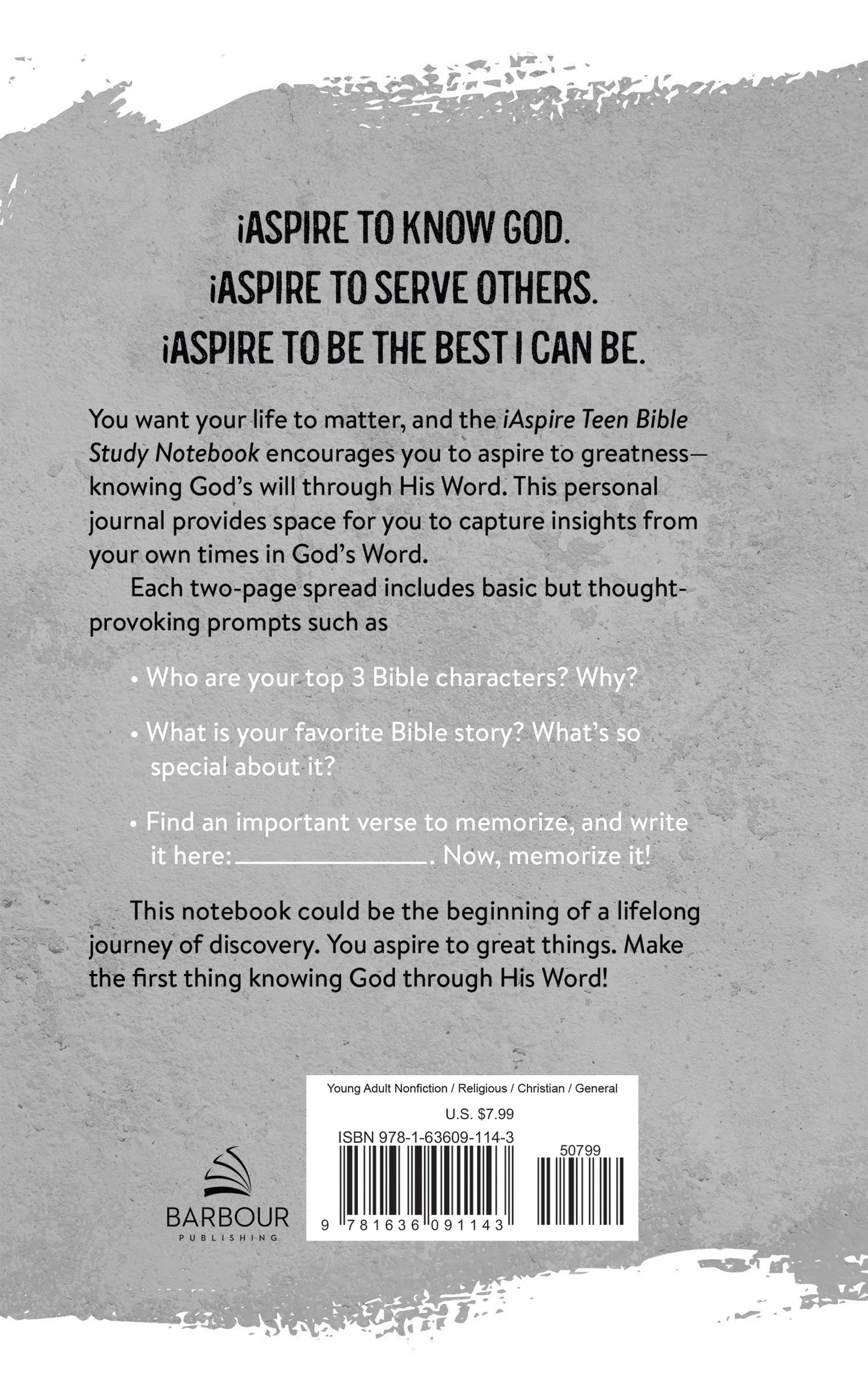 iAspire Teen Bible Study Notebook - The Christian Gift Company