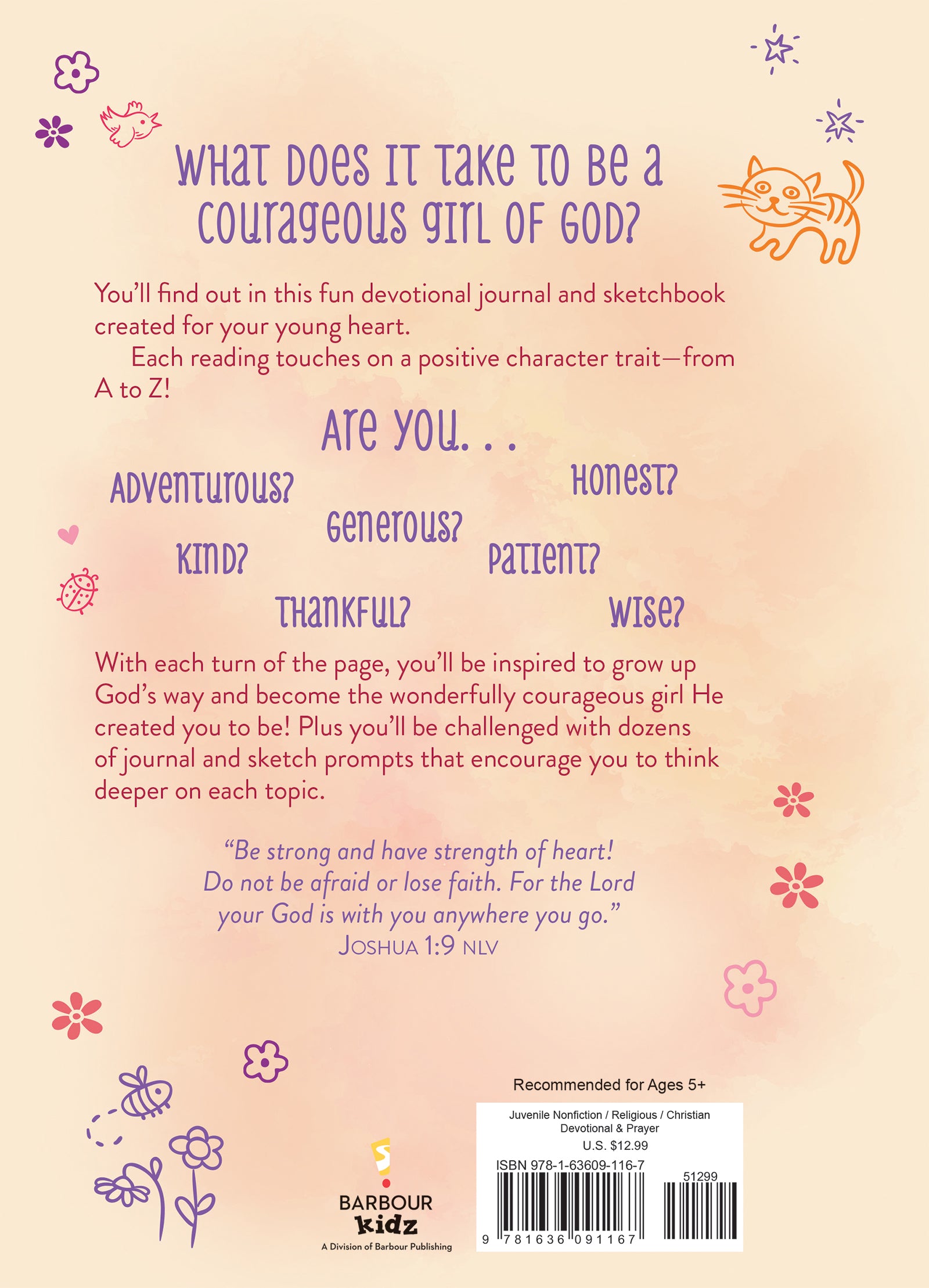 A to Z Devotional Journal and Sketchbook for Courageous Girls - The Christian Gift Company