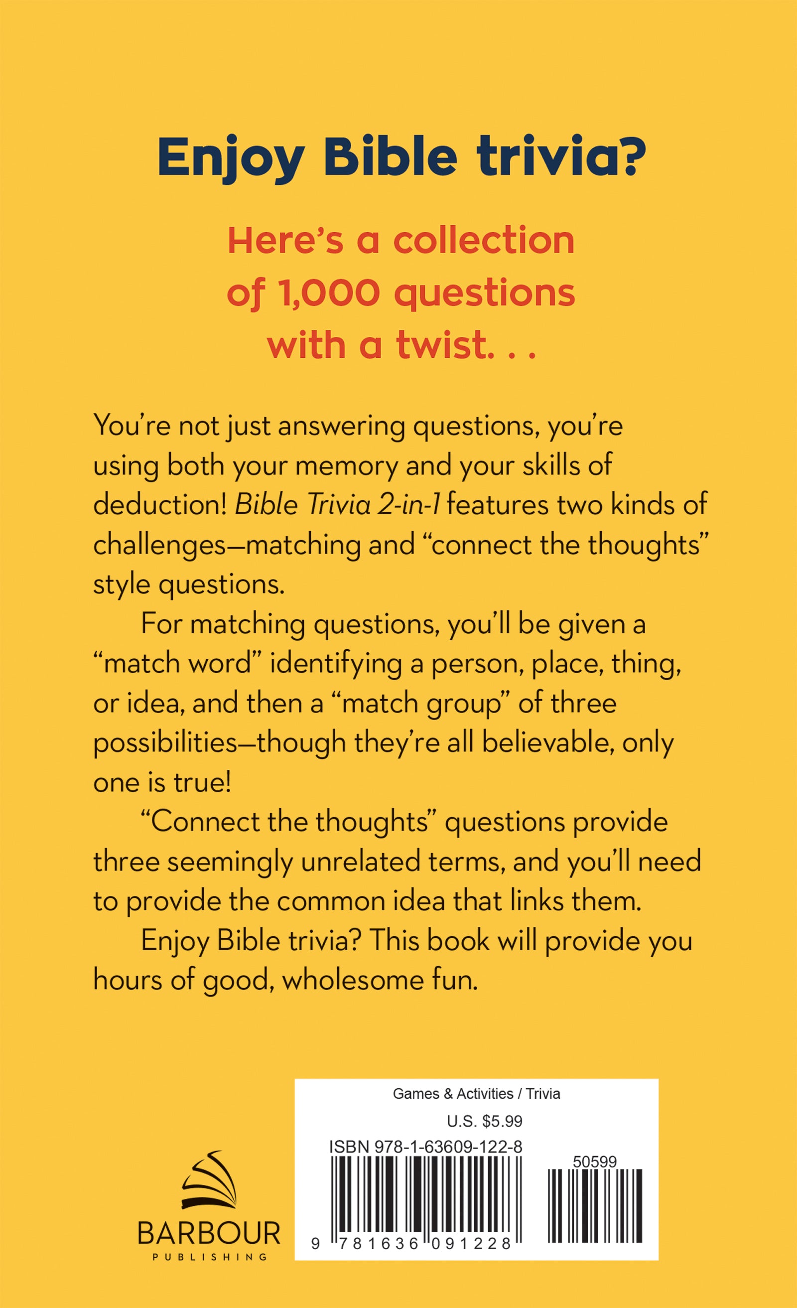 Bible Trivia 2-in-1 - The Christian Gift Company