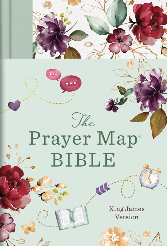 The KJV Prayer Map® Bible [Mint Blossoms] - The Christian Gift Company