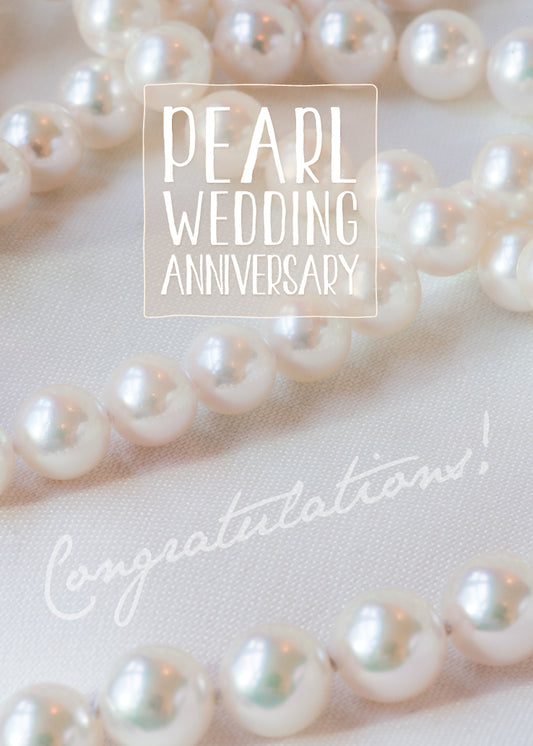 Pearl Anniversary Card - Pearls - The Christian Gift Company