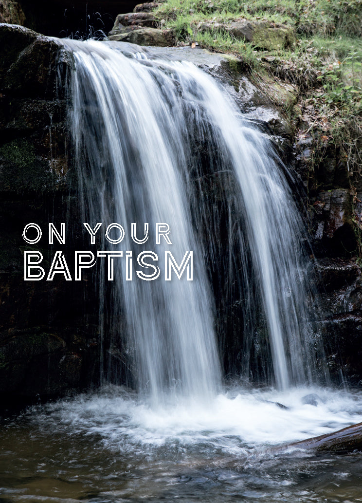 Baptism Card - Waterfall - The Christian Gift Company