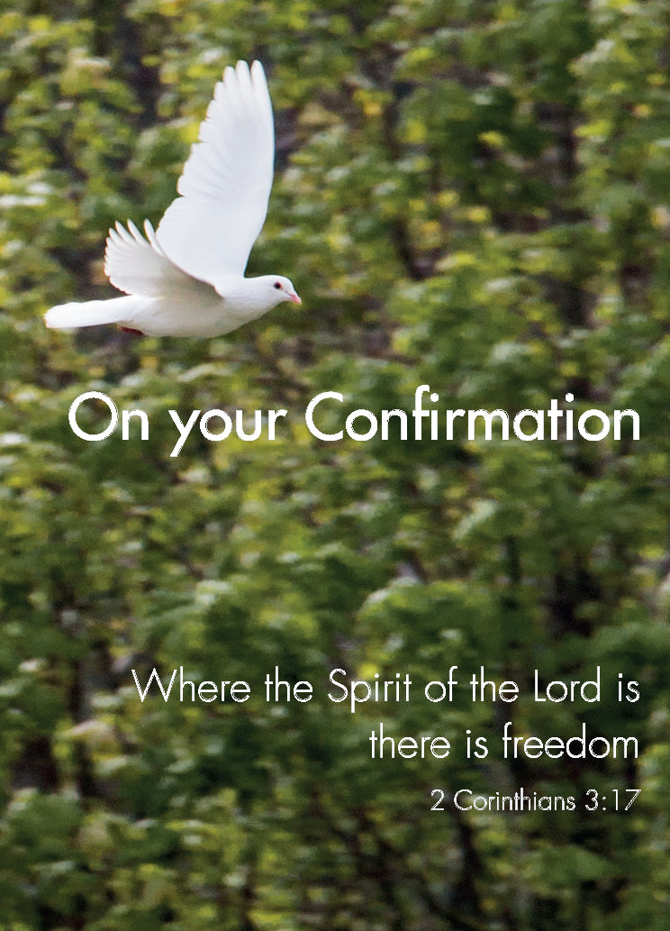 Confirmation Card - Dove In Flight - The Christian Gift Company