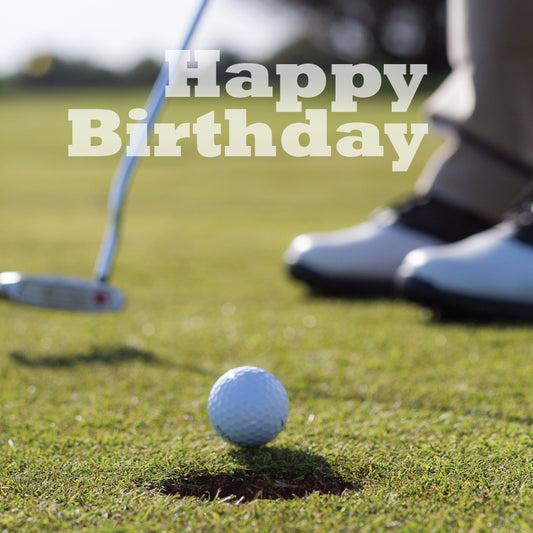 Birthday Card - Golf Putting - The Christian Gift Company