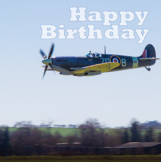 Birthday Card - Flying Spitfire - The Christian Gift Company