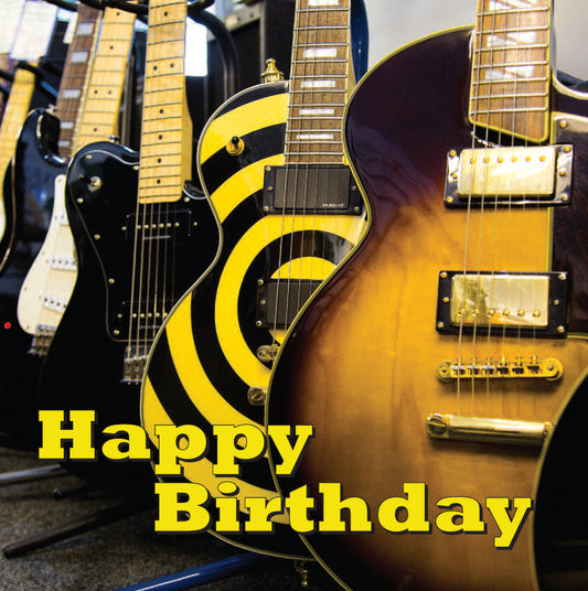 Birthday Card - Electric Guitars - The Christian Gift Company
