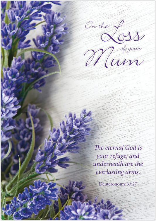 Sympathy (Loss of Mum) Card - Lavender - The Christian Gift Company