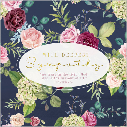 Sympathy Card - Vintage Roses - The Christian Gift Company