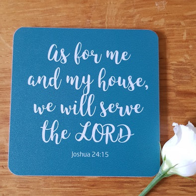 Coaster with Verse - As For Me And My House - The Christian Gift Company