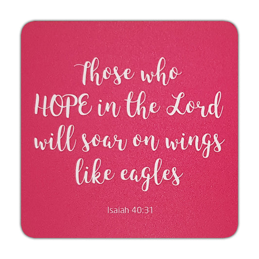 Coaster With Verse - Those Who Hope In The Lord - The Christian Gift Company