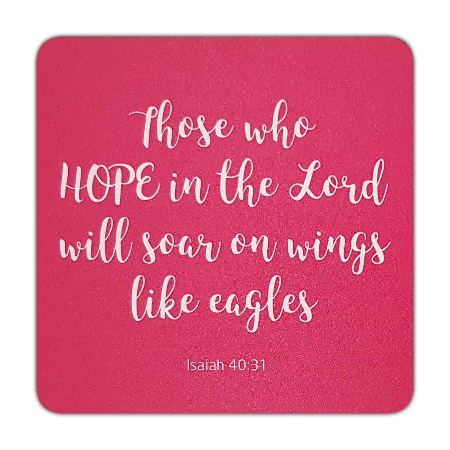 Coaster With Verse - Those Who Hope In The Lord - The Christian Gift Company