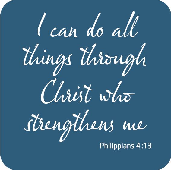 Coaster with Verse - I Can Do All Things - The Christian Gift Company