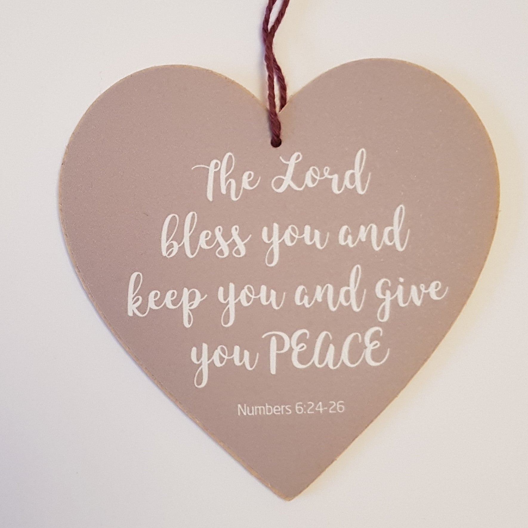 The Lord Bless You Hanging Heart Decoration - The Christian Gift Company