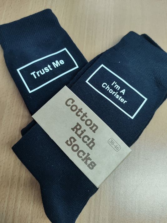 Trust Me I'm A Chorister Socks - The Christian Gift Company