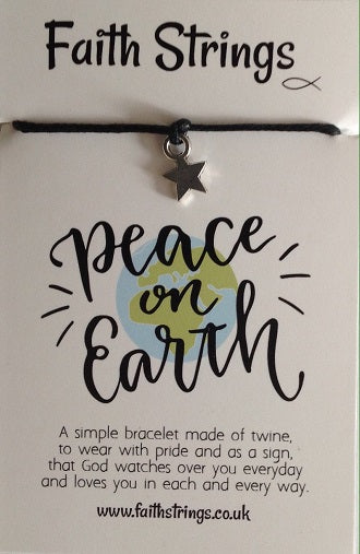 Faith Strings Bracelet - Peace On Earth - The Christian Gift Company