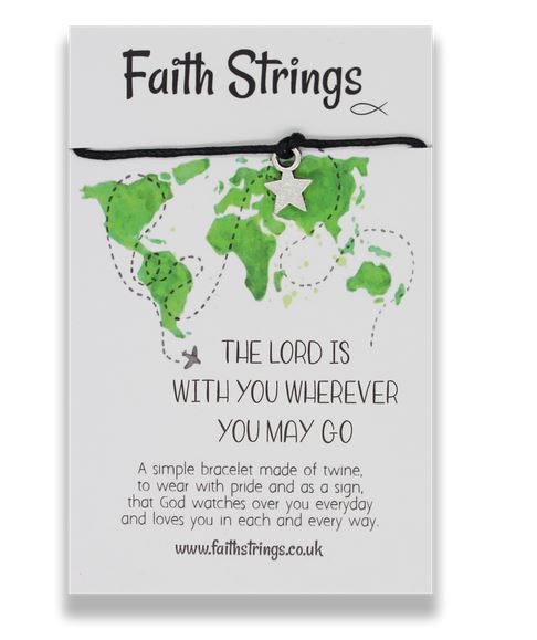 Faith Strings Bracelet - The Lord Is With You - The Christian Gift Company