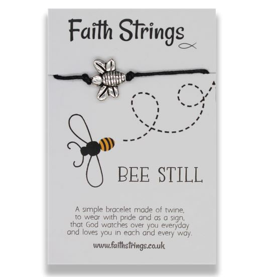 Faith Strings Bracelet Bee Still - The Christian Gift Company