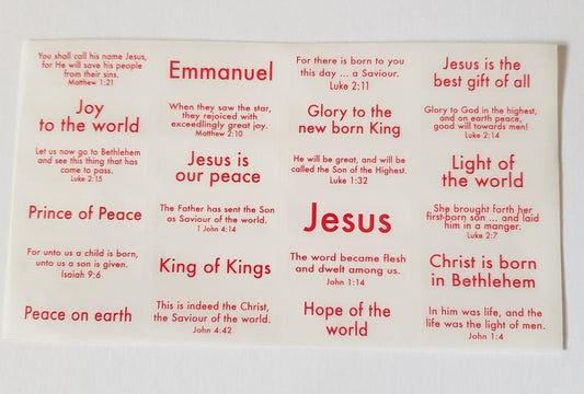 120 Christmas Bible Text Stickers - The Christian Gift Company