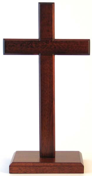 Mahogany Standing Cross 40cm - The Christian Gift Company