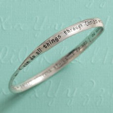 I Can Do All Things Scripture Bangle - The Christian Gift Company