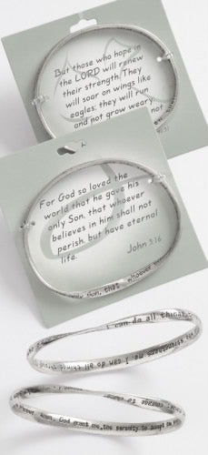 Those Who Hope In The Lord Scripture Bangle - The Christian Gift Company