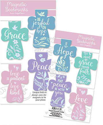 Cross Shaped Magnetic Page Markers - Pastel - The Christian Gift Company