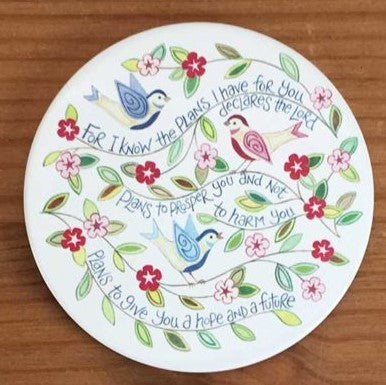 Hannah Dunnett Coaster - I Know The Plans - The Christian Gift Company