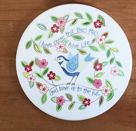 Hannah Dunnett Coaster - Life to the Full - The Christian Gift Company