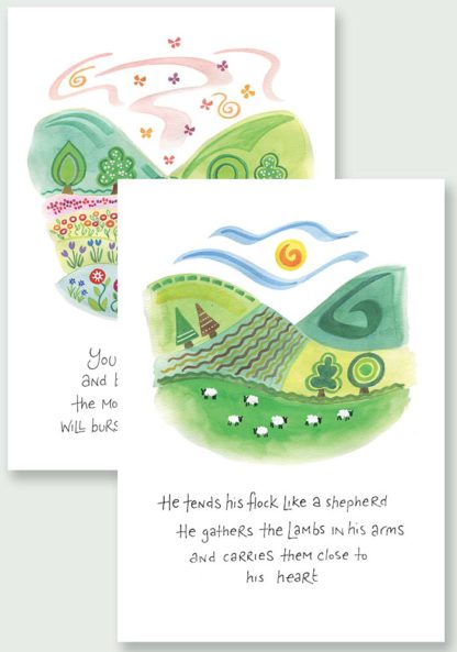 Hannah Dunnett Notecards - Burst Into Song & Close To His Heart - The Christian Gift Company