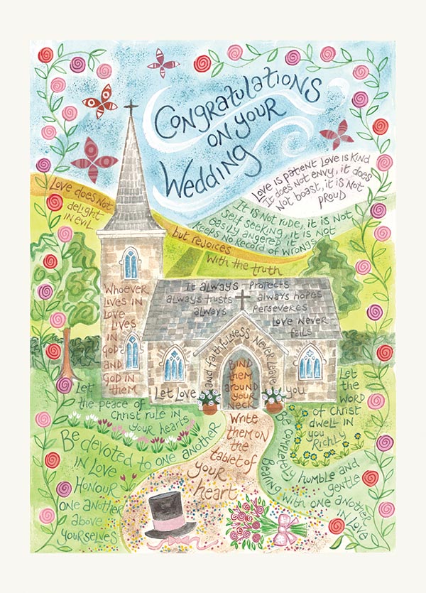 Hannah Dunnett Wedding Card - The Christian Gift Company