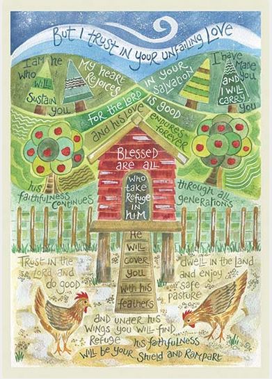 Hannah Dunnett Under His Wings Card - The Christian Gift Company