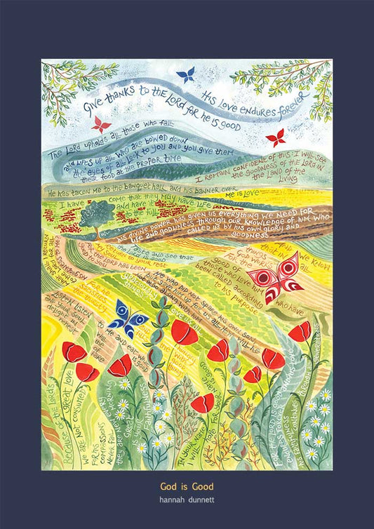 Hannah Dunnett God is Good Card - The Christian Gift Company