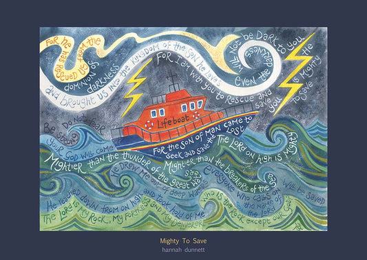 Hannah Dunnett Mighty to Save Card - The Christian Gift Company