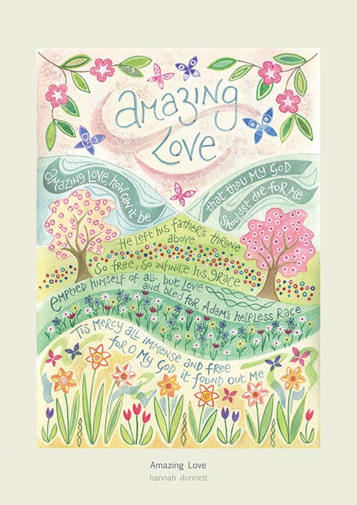 Hannah Dunnett Amazing Love A4 Print - The Christian Gift Company