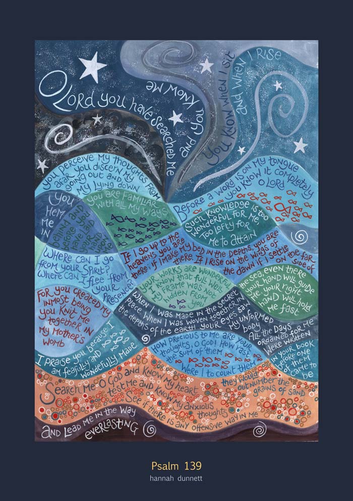 Hannah Dunnett Psalm 139 A3 Poster - The Christian Gift Company