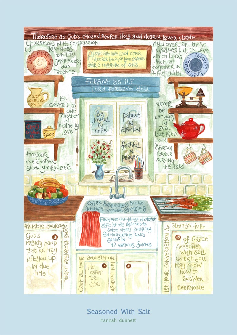 Hannah Dunnett Seasoned With Salt A3 Poster - The Christian Gift Company